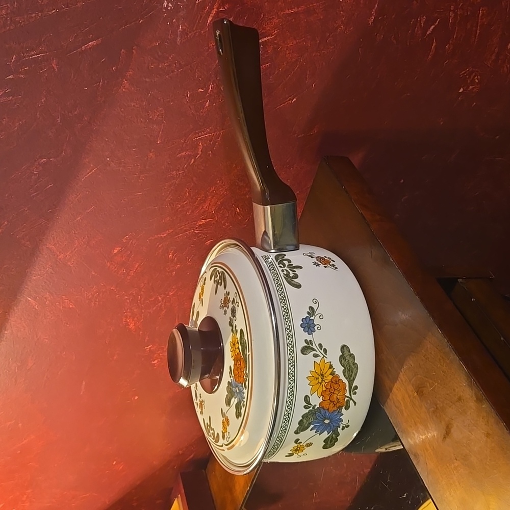Vintage Alt Amsterdam by Villeroy & Boch Enamel Floral 7" Pan Cookware